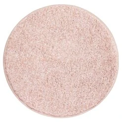 Solid 24" Round Non-Slip Bath Rug