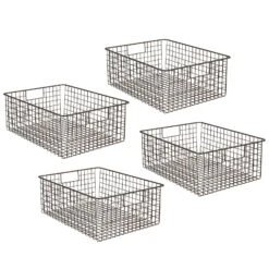 Wire Pantry Basket With Handles 16 X 12 X 6 -Home storage 1600 Square JPG 08615MDCO.PT02