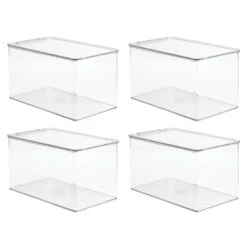 Clear Stackable Shoe Box 13 X 7 X 7 -Home storage 1600 Square JPG 09938MDT.PT02 1