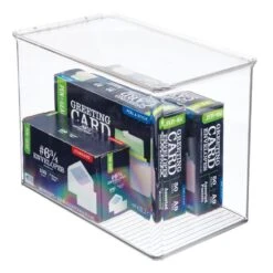 Hinged-Lid Office Storage Box 13 X 7 X 9