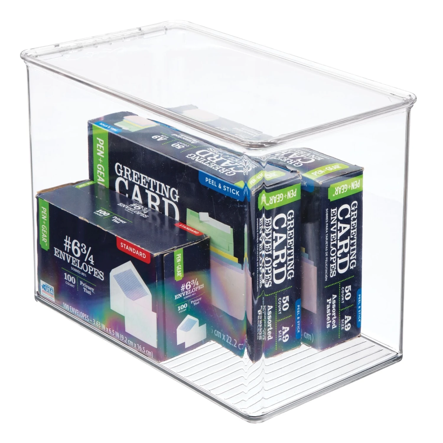 Hinged-Lid Office Storage Box 13 X 7 X 9 1 Hinged-Lid Office Storage Box 13 X 7 X 9