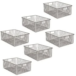 Wire Pantry Basket With Handles 16 X 12 X 6 -Home storage 1600 Square JPG 10131MDCO.PT02