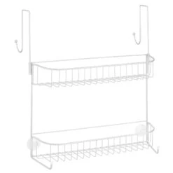Wide Over-the-Door Shower Caddy With 2 Hooks -Home storage 1600 Square JPG 10563MDBST.PT06