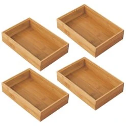 Bamboo Kitchen Drawer Organizer 9 X 6 X 2 -Home storage 1600 Square JPG 11431MDO.MAIN 3