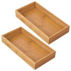 Bamboo Kitchen Drawer Organizer 12 X 6 X 2 -Home storage 1600 Square JPG 11433MDO.MAIN 3