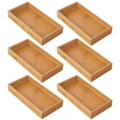 Bamboo Kitchen Drawer Organizer 12 X 6 X 2 -Home storage 1600 Square JPG 11435MDO.MAIN 3