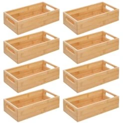 Bamboo Bin 11.5 X 6 X 3 -Home storage 1600 Square JPG 11479MDO.MAIN 3