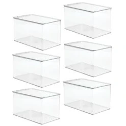 Clear Stackable Shoe Box 13 X 7 X 7 -Home storage 1600 Square JPG 11732MDBST.PT02