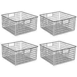Wire Pantry Basket With Handles 12 X 12 X 6 34 Wire Pantry Basket With Handles 12 X 12 X 6 -Home storage 1600 Square JPG 12628MDK.MAIN 3