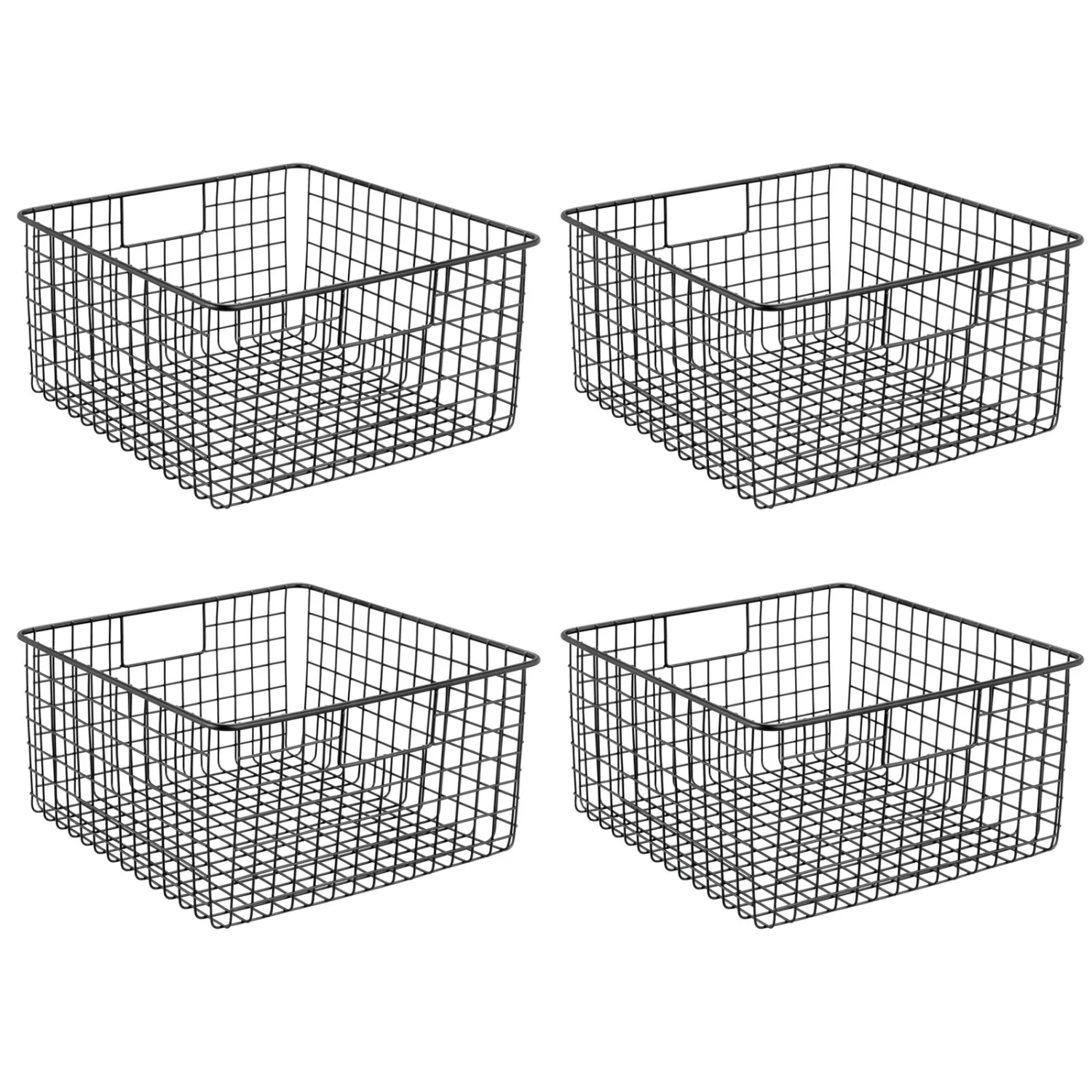 Wire Pantry Basket With Handles 12 X 12 X 6 15 Wire Pantry Basket With Handles 12 X 12 X 6 - Image 15