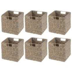 Water Hyacinth Cube Basket 10.5 X 10.5 X 10.5 33 Water Hyacinth Cube Basket 10.5 X 10.5 X 10.5 -Home storage 1600 Square JPG 13032MDHS.MAIN 3