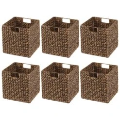 Water Hyacinth Cube Basket 10.5 X 10.5 X 10.5 35 Water Hyacinth Cube Basket 10.5 X 10.5 X 10.5 -Home storage 1600 Square JPG 13034MDHS.MAIN 3