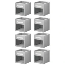 Fabric Storage Cubes With Window 10.5 X 10.5 X 11 -Home storage 1600 Square JPG 13054MDB.MAIN 3