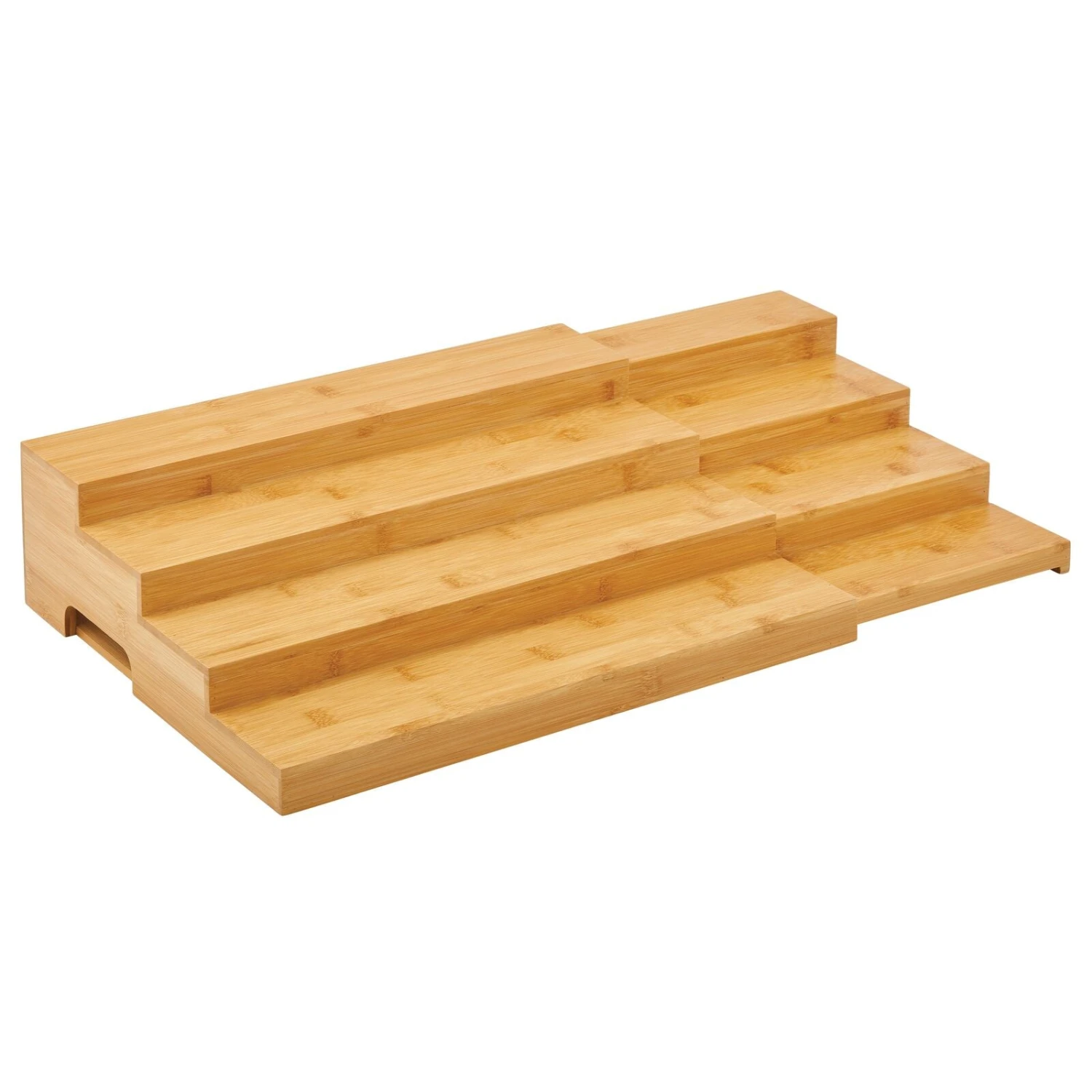 4-Tier Expandable Bamboo Shelf 1 4-Tier Expandable Bamboo Shelf
