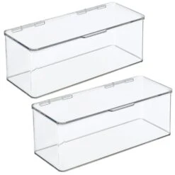 Hinged-Lid Bathroom Storage Box 5.75 X 13 X 5 -Home storage 1600 Square JPG 13361MDT.MAIN 3 be6185b3 9845 451b 9a1b bd400bcb7b85