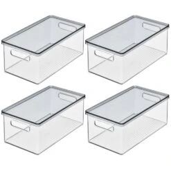 Stackable Bath Box With Lid And Handles 15 X 8.5 X 6 -Home storage 1600 Square JPG 13668MDBST.MAIN 3