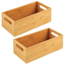 Bamboo Bin 12 X 6 X 4 -Home storage 1600 Square JPG 13789MDK.MAIN 3