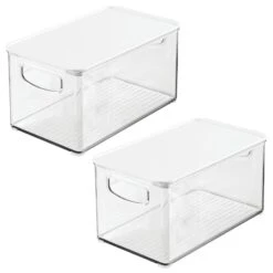 Stackable Bin With Lid11 X 6 X 5 25 Stackable Bin With Lid11 X 6 X 5 -Home storage 1600 Square JPG 14038MDK.MAIN 3