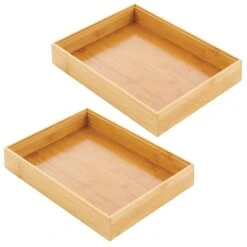Bamboo Kitchen Drawer Organizer 12 X 9 X 2