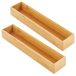 Bamboo Kitchen Drawer Organizer 15 X 3 X 2