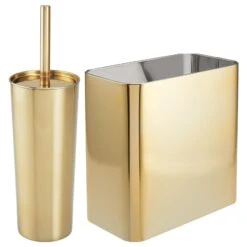 2-Piece Stainless Steel Trash Can And Toilet Brush Set -Home storage 1600 Square JPG 16460MDBST.MAIN
