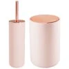 Slim Toilet Bowl Brush + Wastebasket Set