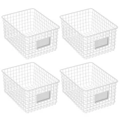 Kitchen Wire Basket With Label Holder 12 X 9 X 6 32 Kitchen Wire Basket With Label Holder 12 X 9 X 6 -Home storage 1600 Square JPG 16887MDK.MAIN 3