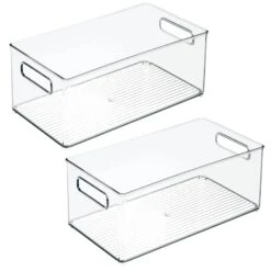 Stackable Closet Bin With Handles 15 X 8 X 6 -Home storage 1600 Square JPG 1733MDK d0d7f958 6a71 4b21 9497 d50a6ca2a3cc