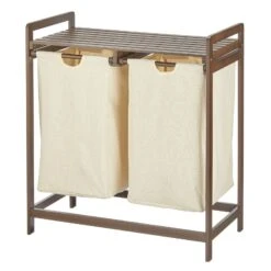 Bamboo Double Hamper 8 Bamboo Double Hamper -Home storage 1600 Square JPG 17421MDL OLa