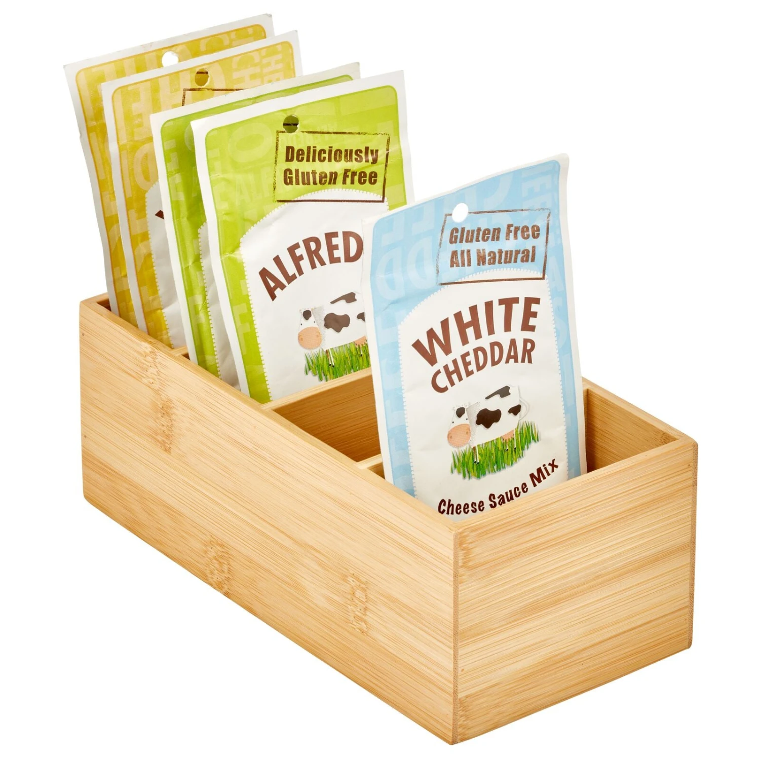 4-Section Bamboo Bin 8 X 4 X 3 1 4-Section Bamboo Bin 8 X 4 X 3