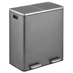60-Liter Dual Compartment Step Trash Can 14 60-Liter Dual Compartment Step Trash Can -Home storage 1600 Square JPG 17707MDK OLa