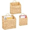 Hyacinth Wall Mount Basket Set