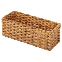 Woven Plastic Toilet Paper Basket 15 X 6 X 5.5