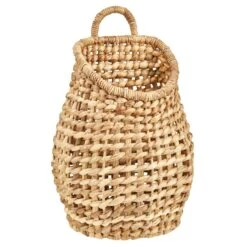 Hyacinth Boho Belly Wall Basket 11 X 7 X 15