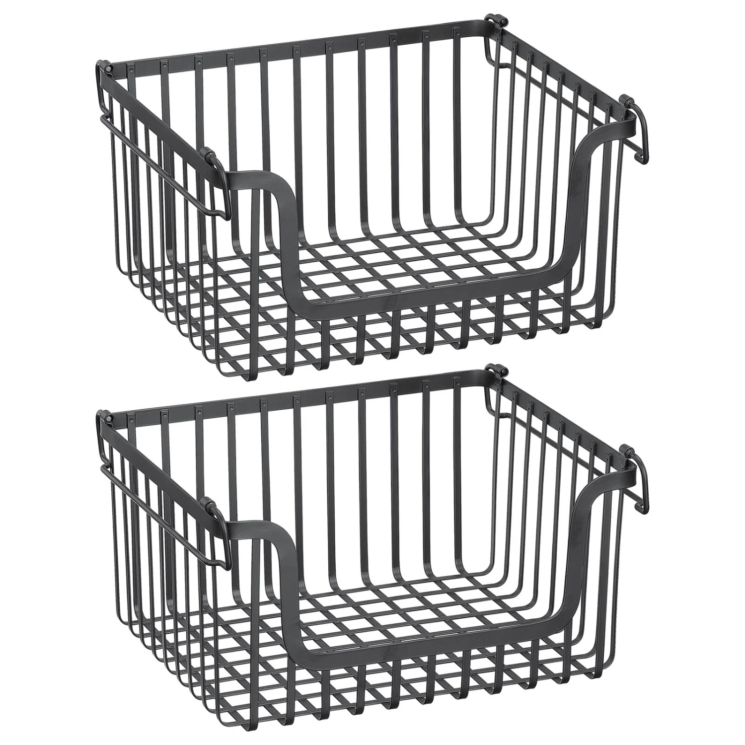 Stackable Wire Pantry Baskets 10 X 12 X 6 1 Stackable Wire Pantry Baskets 10 X 12 X 6