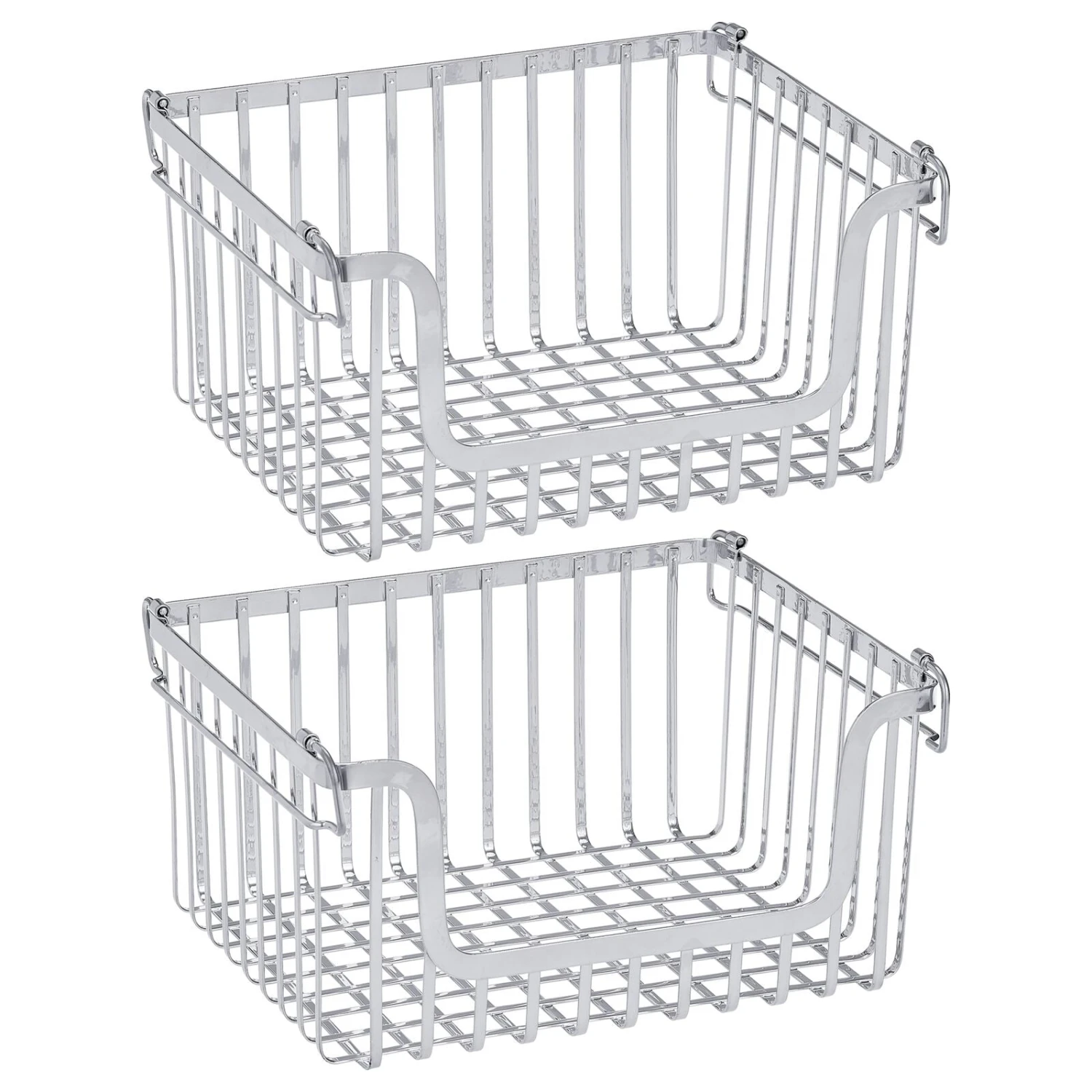 Stackable Wire Pantry Baskets 10 X 12 X 6 2 Stackable Wire Pantry Baskets 10 X 12 X 6 - Image 2