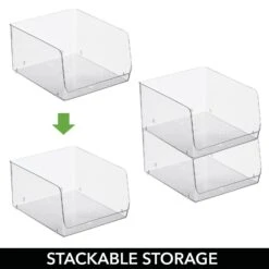 Stackable Open-Front Bin 12 X 10 X 6 -Home storage 1600 Square JPG 18667MDK.PT04