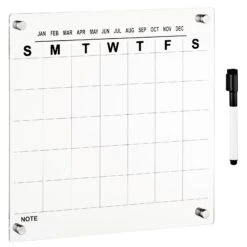 Wall Mount Monthly Calendar With Marker