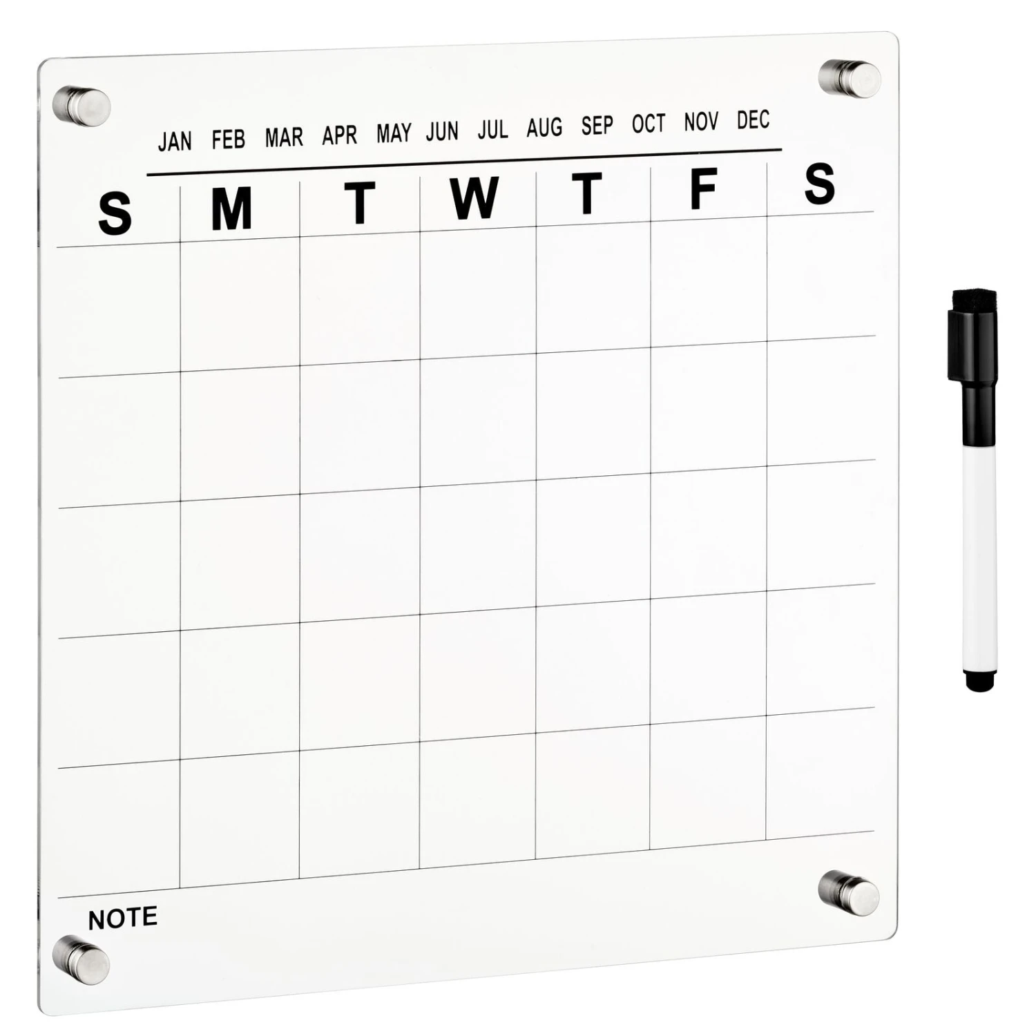 Wall Mount Monthly Calendar With Marker 1 Wall Mount Monthly Calendar With Marker