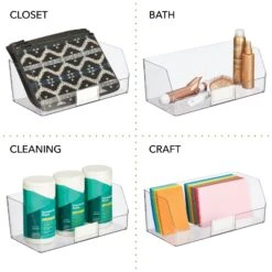 Open Front Bin With Label Holder 7.75 X 15 X 6 -Home storage 1600 Square JPG 19227MDK detail