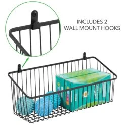 Wire Wall Baskets 6 X 16 X 6 -Home storage 1600 Square JPG 19246MDHS.PT02