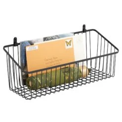 Wire Wall Baskets 6 X 16 X 6 -Home storage 1600 Square JPG 19246MDHS.PT10