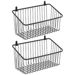 Wire Wall Baskets 6 X 12 X 6 -Home storage 1600 Square JPG 19251MDHS.MAIN 3