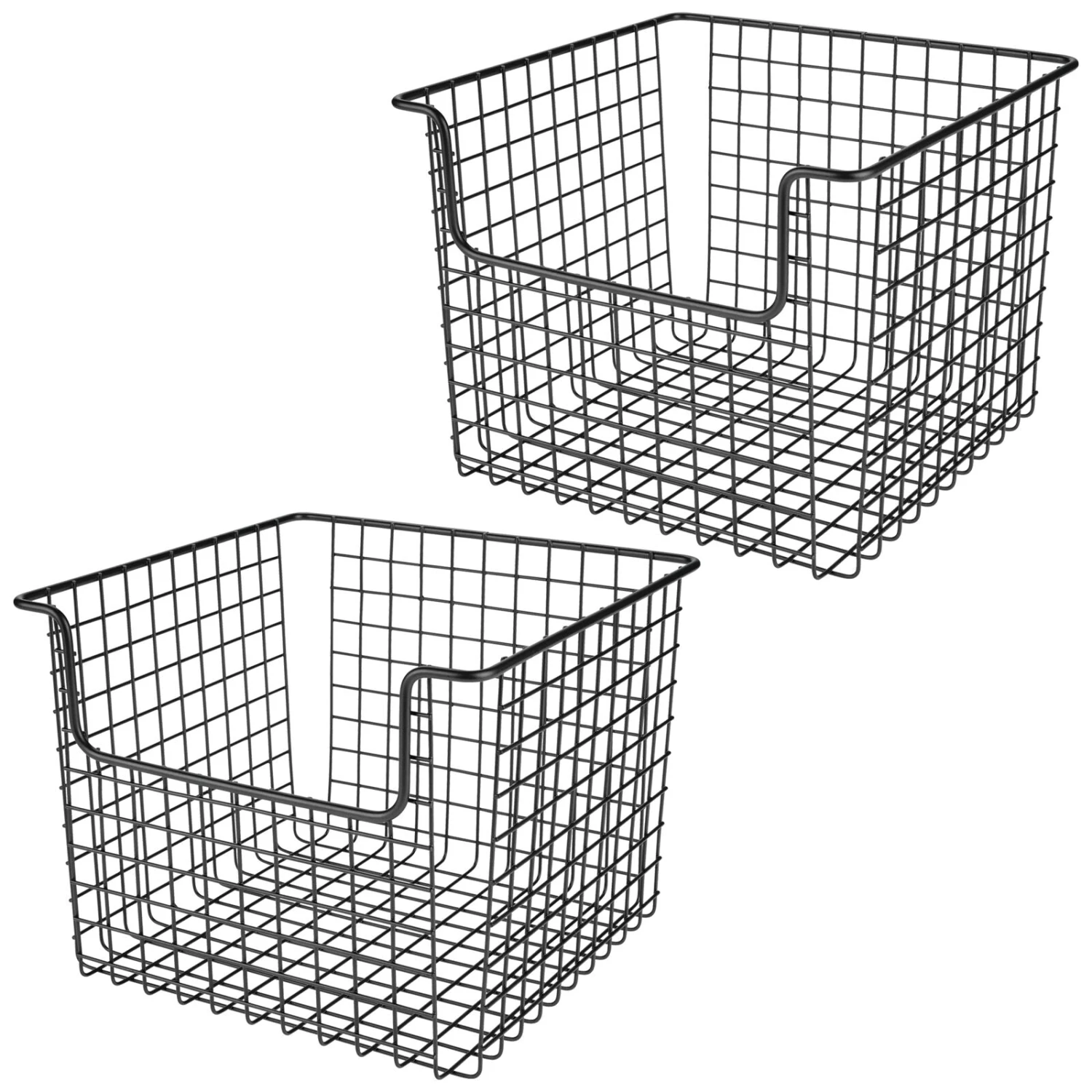 Matte Black Wire Pantry Basket 10 X 10 X 8 4 Matte Black Wire Pantry Basket 10 X 10 X 8 - Image 4