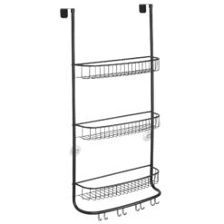 3-Tier Over-the-Door Shower Caddy With 8 Hooks