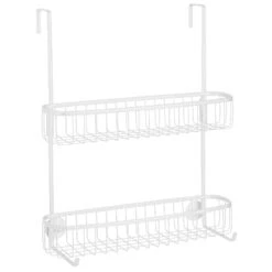 Over-the-Door Shower Caddy With 2 Hooks -Home storage 1600 Square JPG 20066MDBST OLb