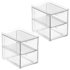 2-Drawer Stackable Kitchen Organizer 8.5 X 6 X 8 -Home storage 1600 Square JPG 20488MDK.MAIN 3