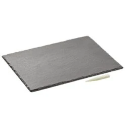 Natural Slate Serving Tray With Chalk Pencil