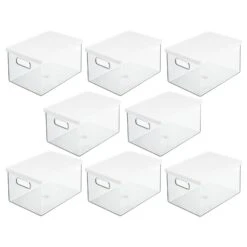 Stackable Kitchen Bin With Lid11 X 8 X 6 -Home storage 1600 Square JPG 20983MDBST.MAIN 3