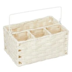 Woven Plastic Cutlery Caddy -Home storage 1600 Square JPG 21016MDK OLa